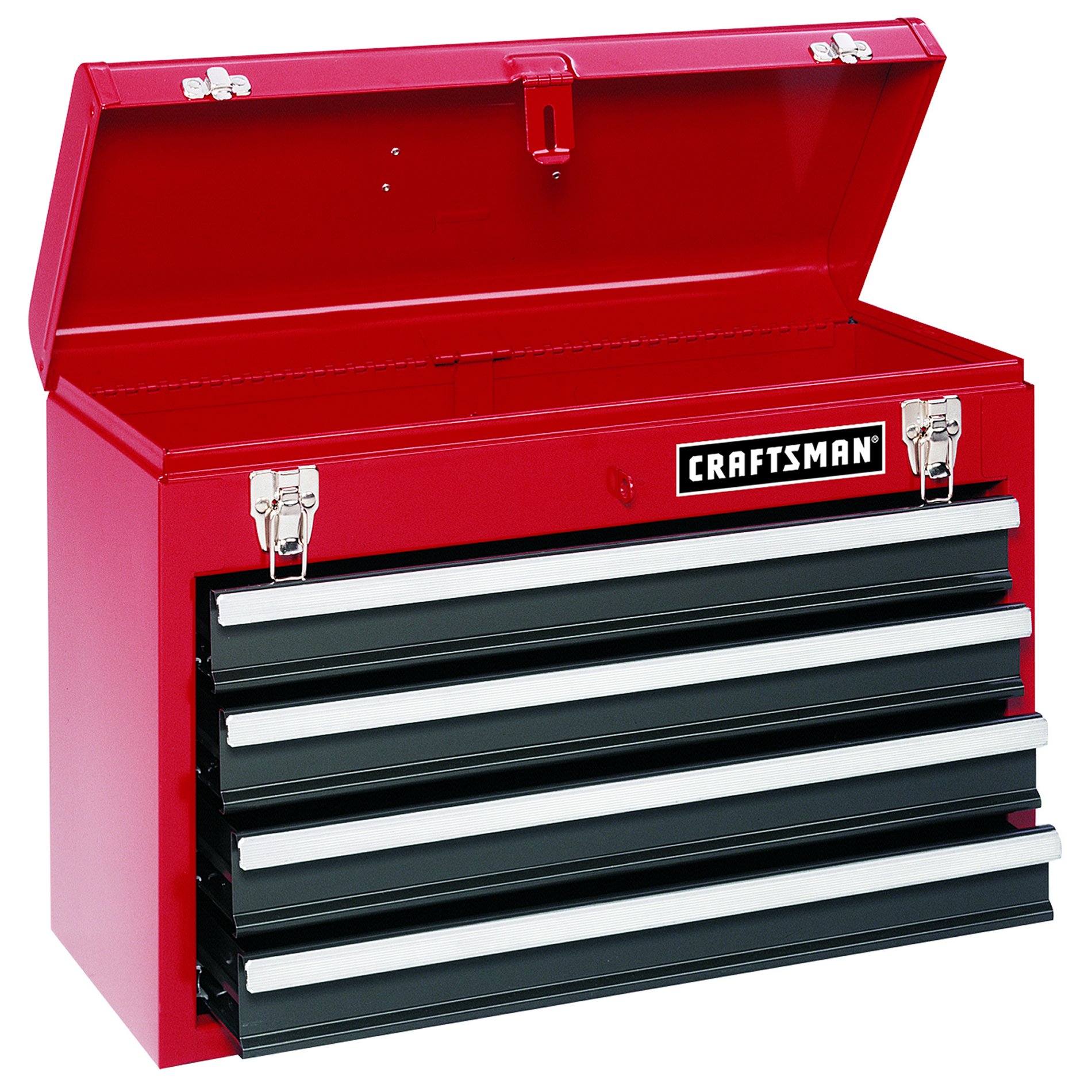 Craftsman 65427 4 Drawer Metal Portable Chest Red Black