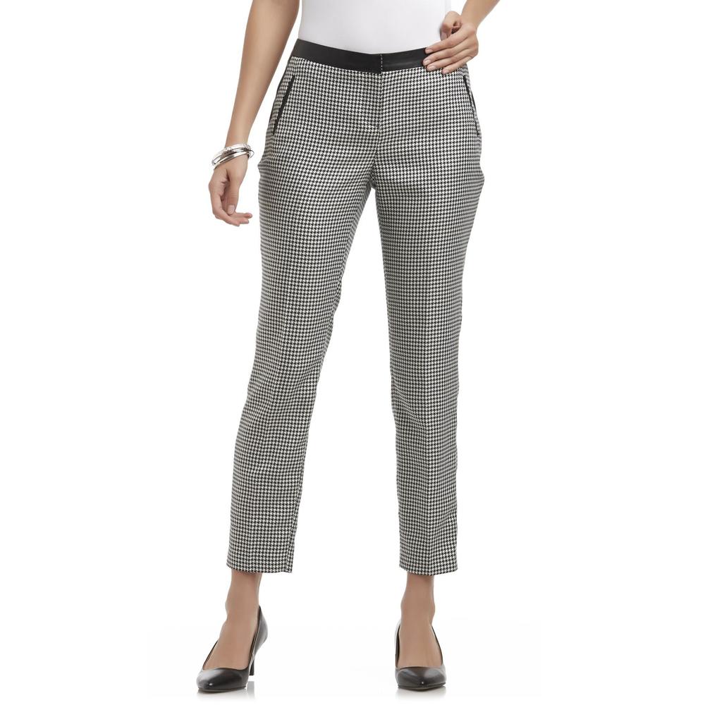 Attention Women's Slim Fit Pants - Houndstooth