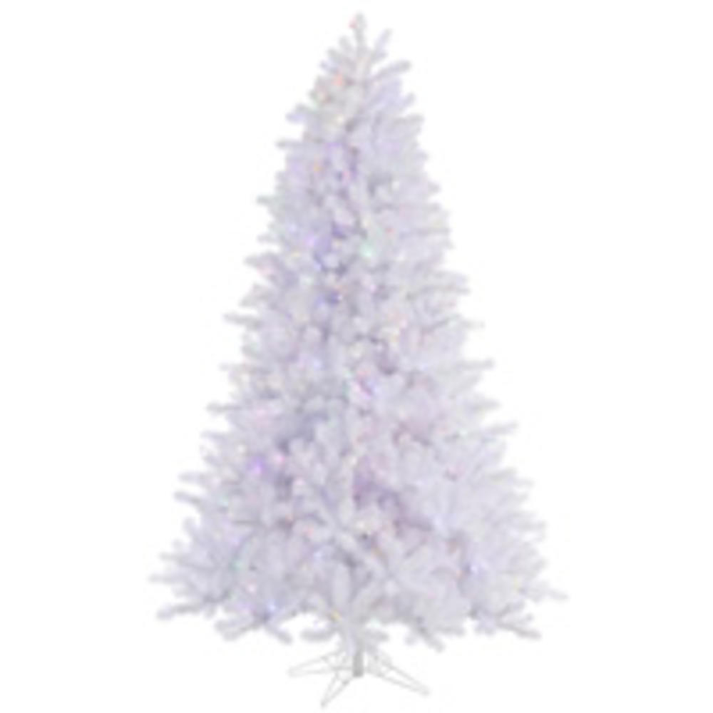 Vickerman 7.5' Crystal White Tree with 650 Warm White Italian LED Lights