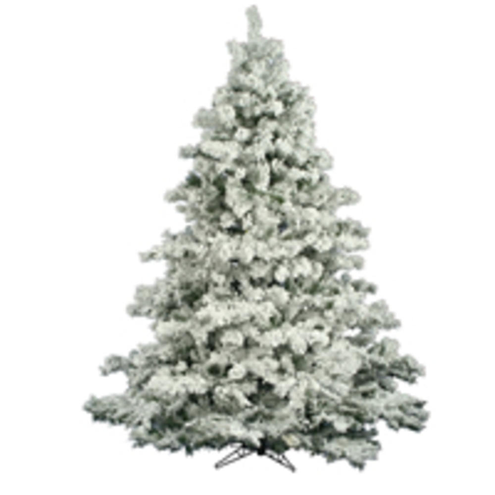 Vickerman 6.5' Flocked Alaskan Tree with 600 Warm White Italian LED Lights