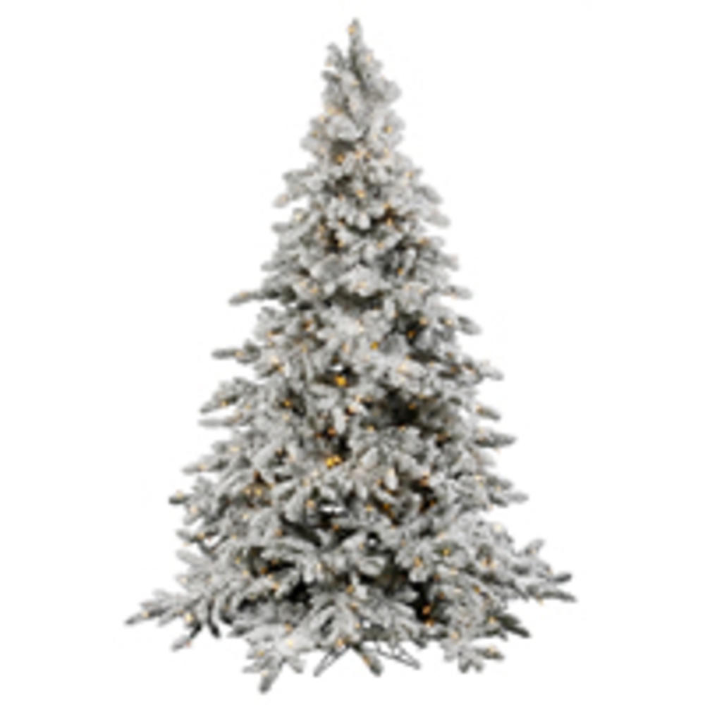 Vickerman 4.5' Flocked Utica Fir Tree with 250 5.5Mm LED Warm White Italian Lights