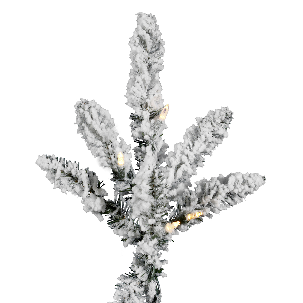 Vickerman 4.5' Flocked Utica Fir Tree with 250 5.5Mm LED Warm White Italian Lights