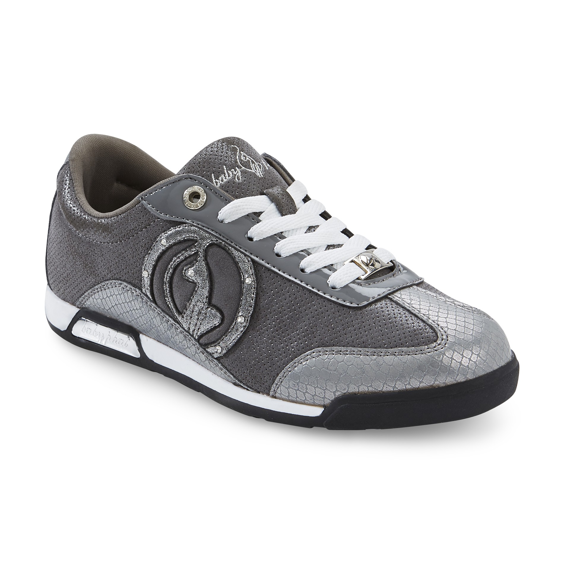 Baby Phat Women's Orla Charcoal/Silver Athletic Shoe