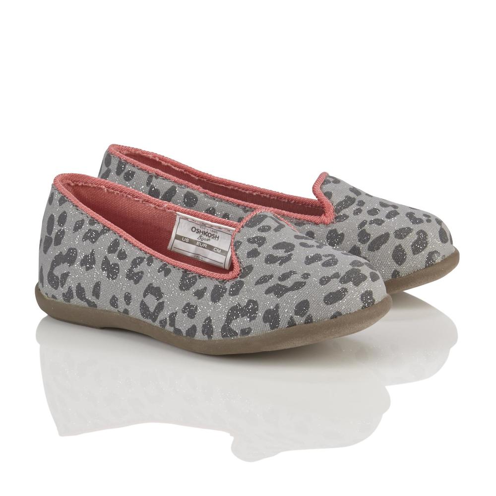 OshKosh Toddler Girl's Eva 2 Gray/Leopard Print Casual Shoe