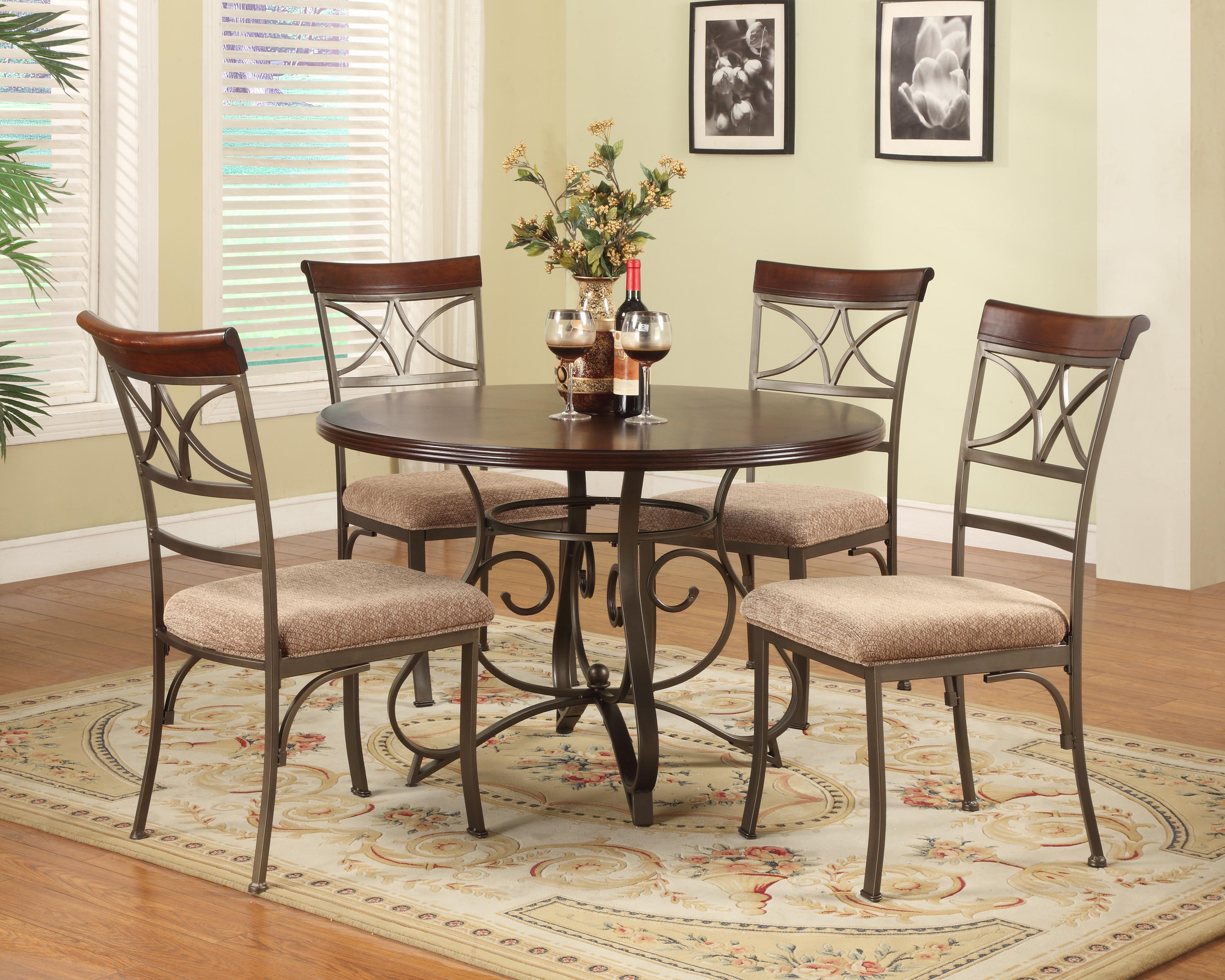 L Powell 5-Pc. Hamilton Dining Set - (1) 697-413 Dining Table & (4) 697-434 Side Chairs