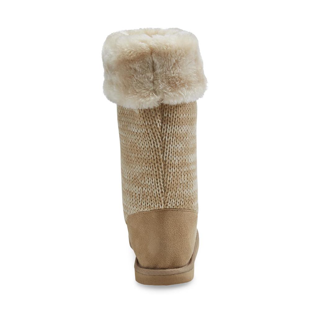 Personal Identity Women's Spice Tan Cable Knit  Boot