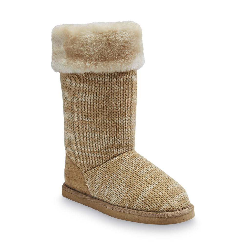 Personal Identity Women's Spice Tan Cable Knit  Boot