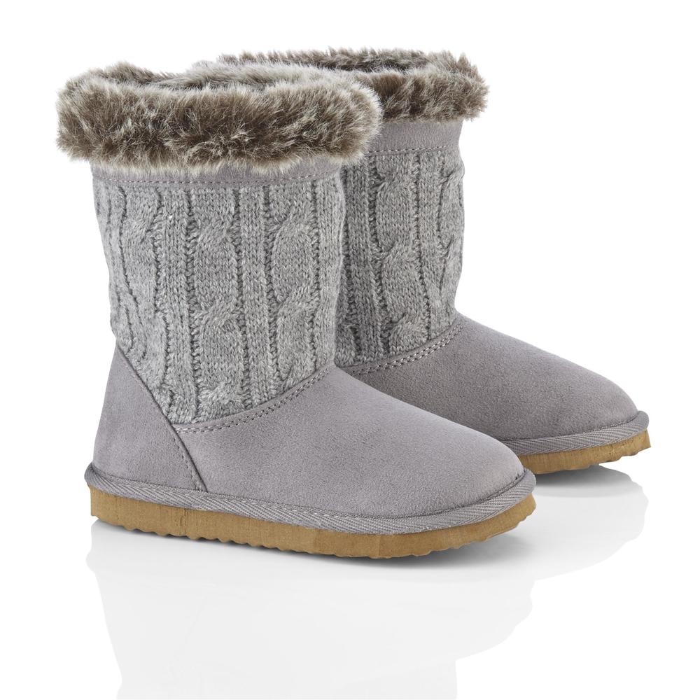 Carter's Toddler Girl's Marcia Gray Cable Knit Winter Boot