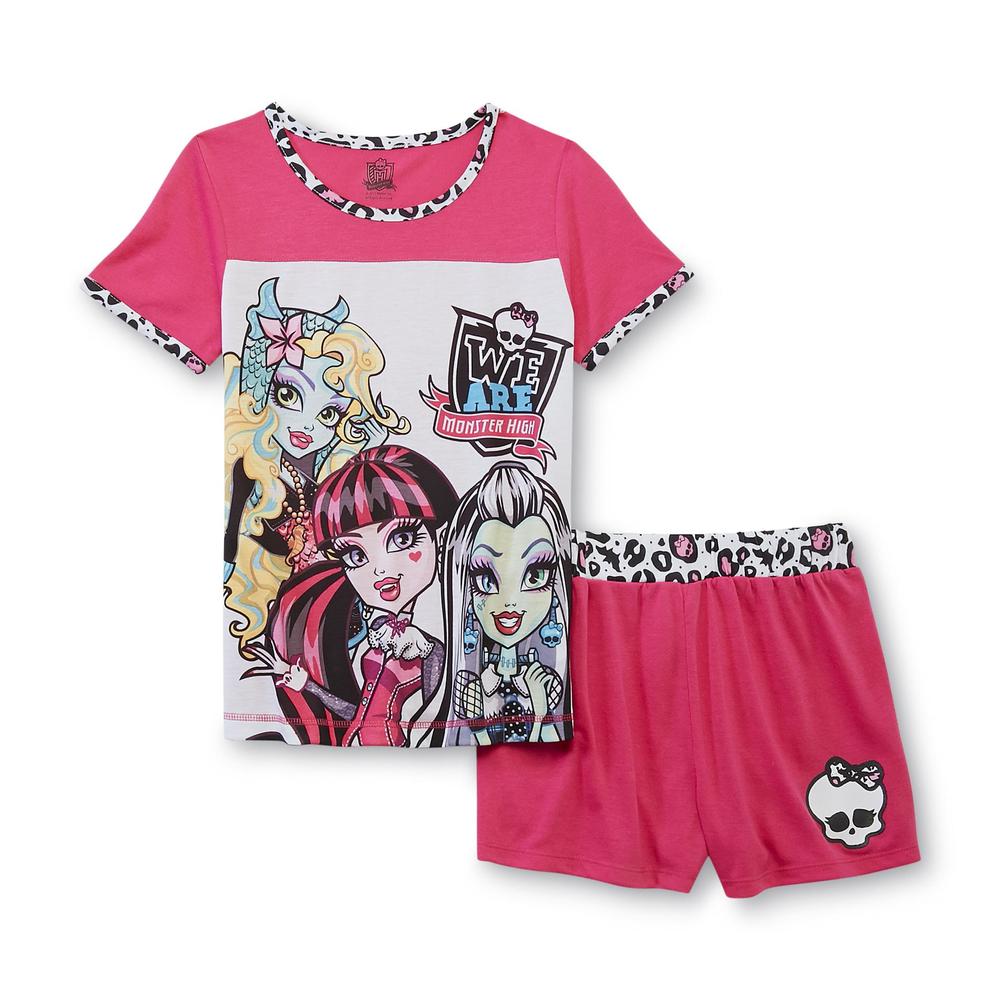 Monster High Girl's Pajama Top & Shorts