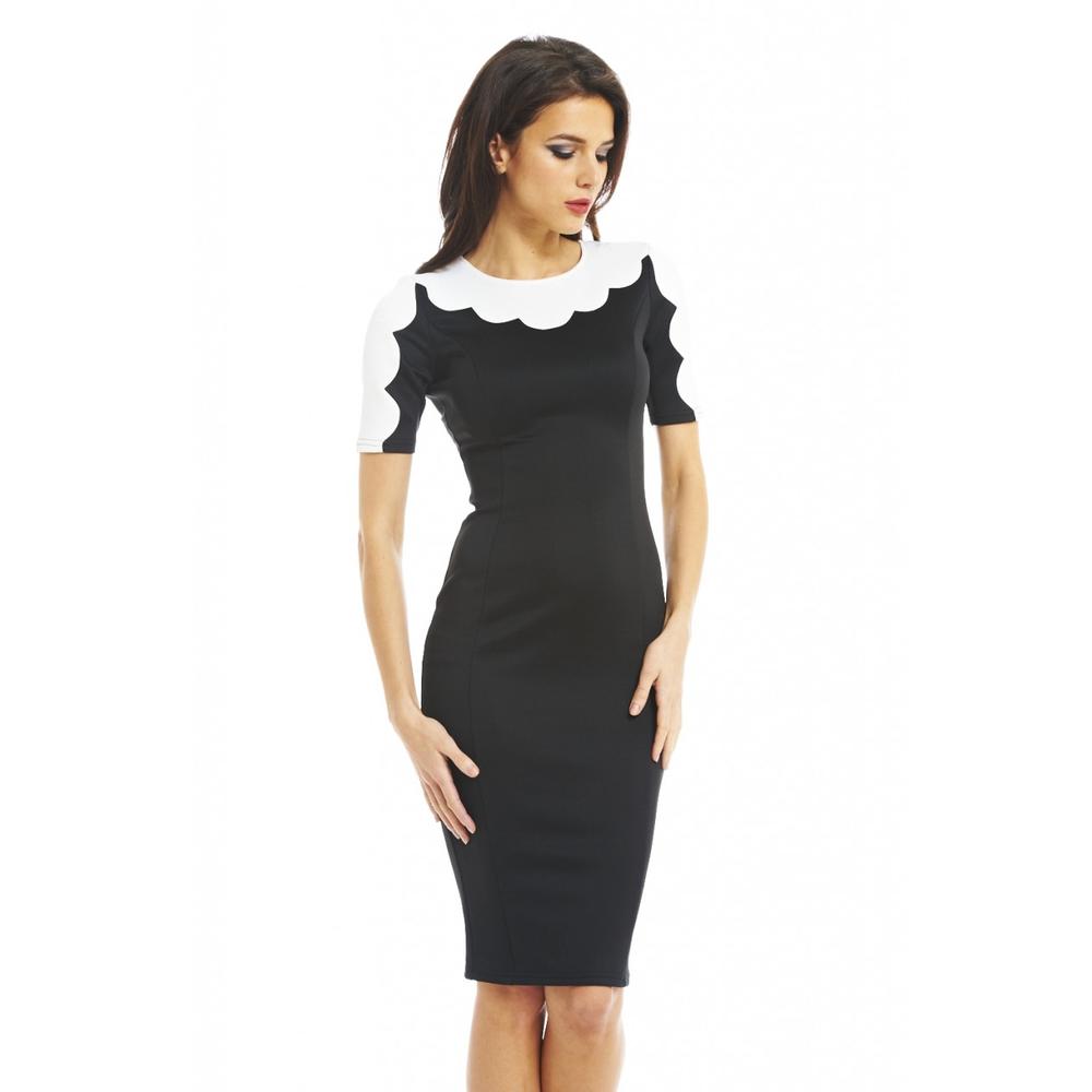 AX Paris Women's Scuba Monochrome Illuision Dress - Online Exclusive