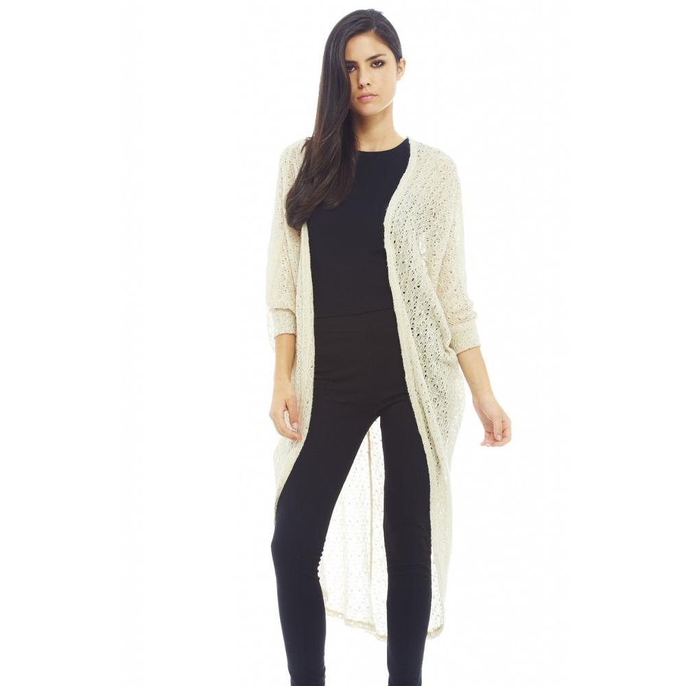 AX Paris Women's Plain  Knitted  Long Sleeve Stone  Top - Online Exclusive