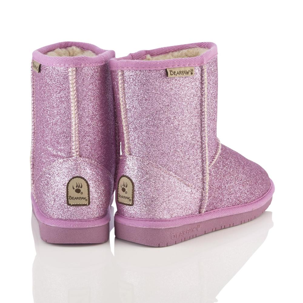 Bear Paw Girl's Cheri Faux Fur Pink/Glitter Mid-Calf Fashion Boot