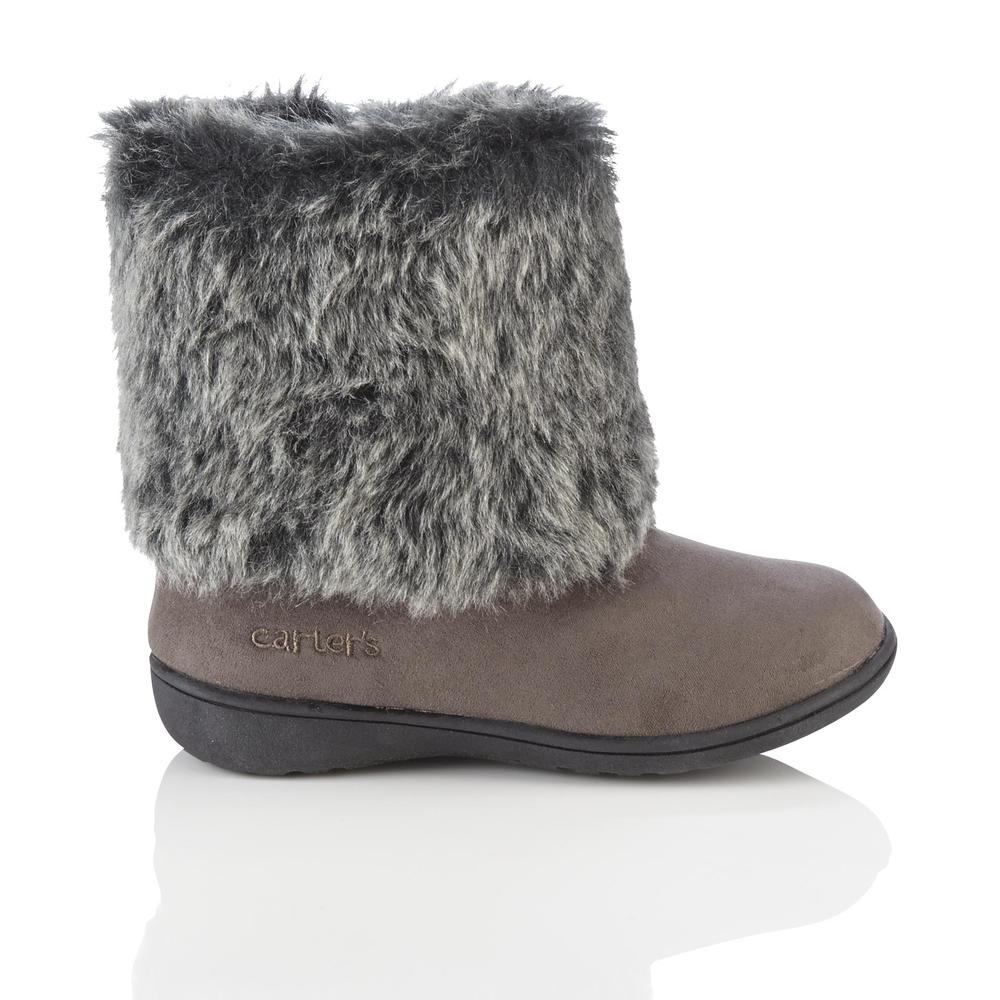Carter's Toddler Girl's Fluffy Gray Cold Weather Boots