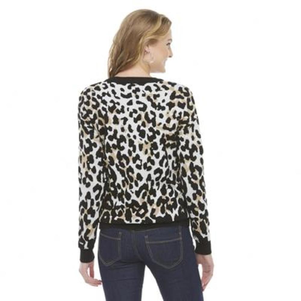 Bongo Junior's Textured Sweater - Leopard Print