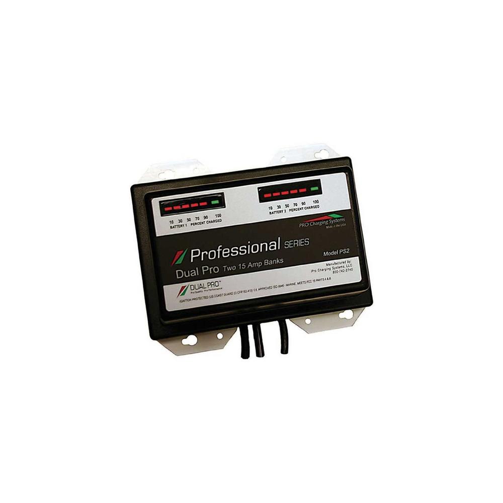 Dual Pro Professional Series 2 Bank Charger 15 AMP/Bank PS2