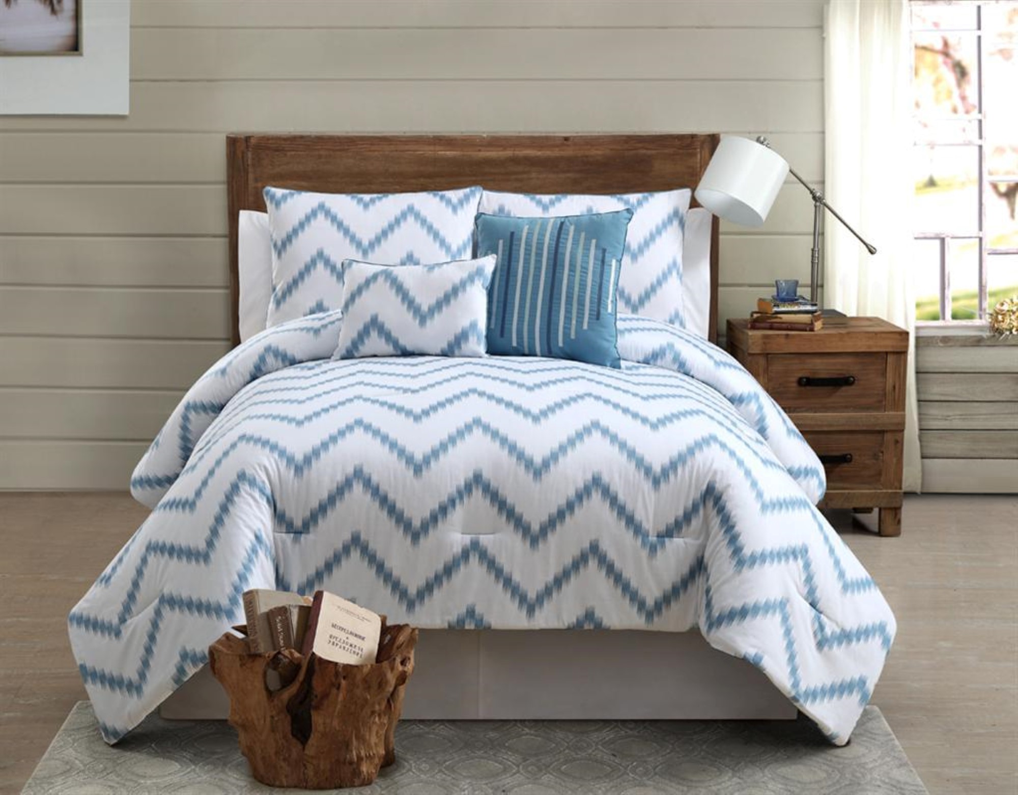 Zigfield 5-piece Comforter Set &#8211; Blue