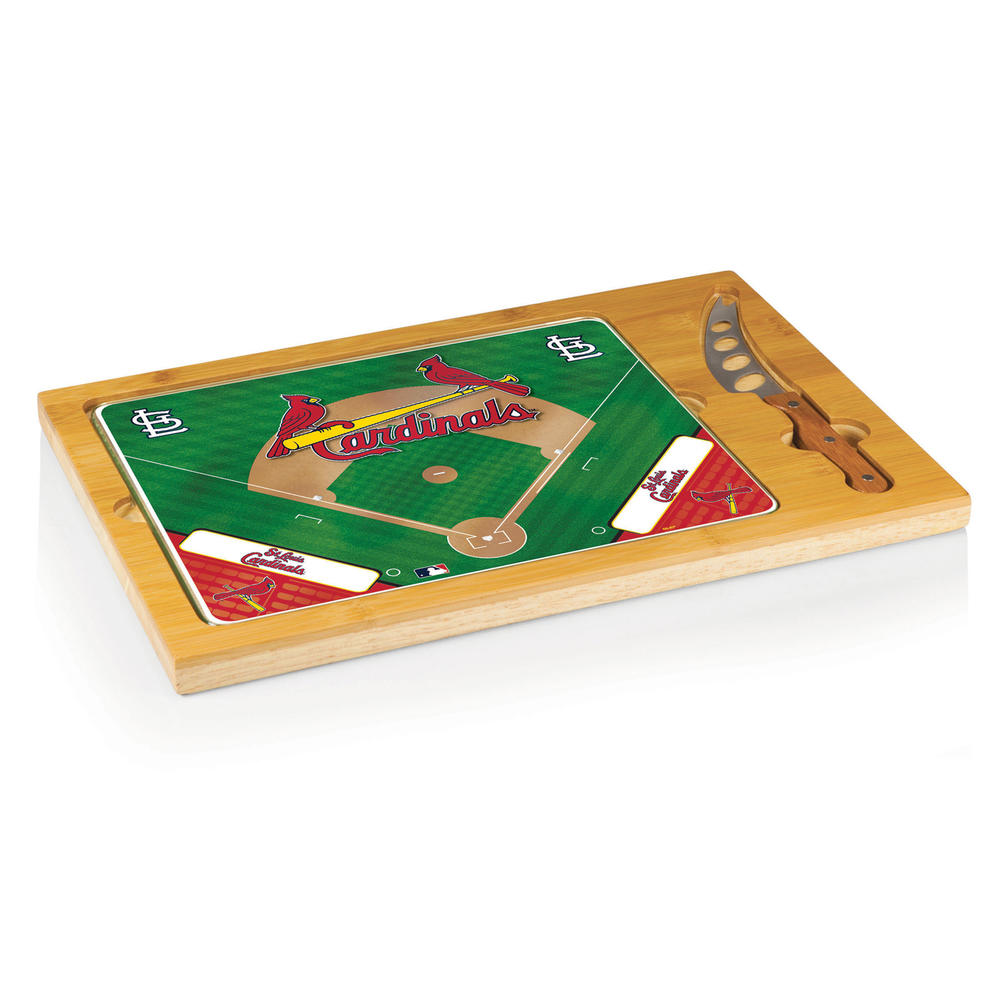 Picnic Time St. Louis Cardinals Icon Glass Top Cutting Board & Knife Set
