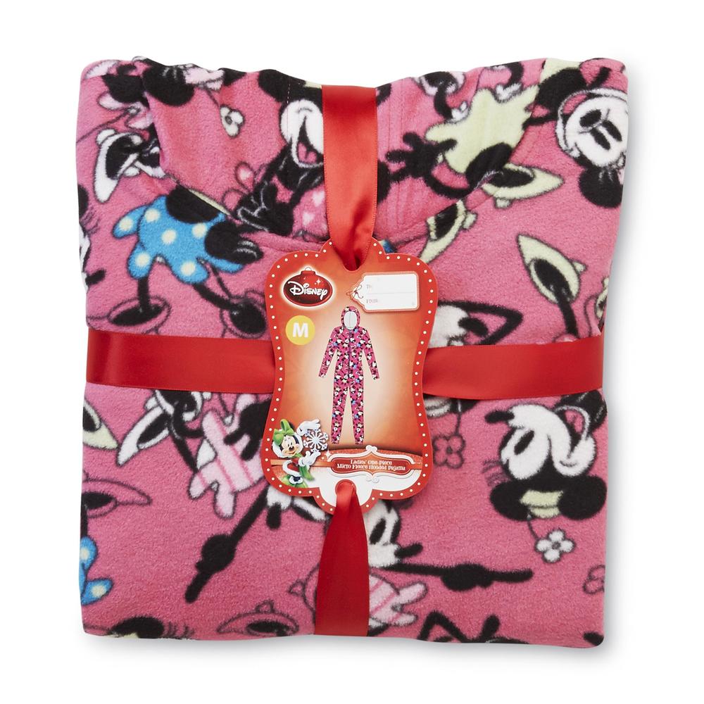 Disney Minnie Mouse Women's Hooded Microfleece Pajamas