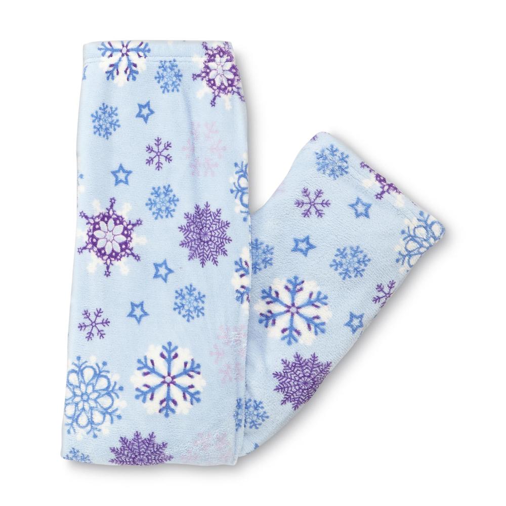 Pink K Women's Fleece Pajamas & Socks - Snowflakes