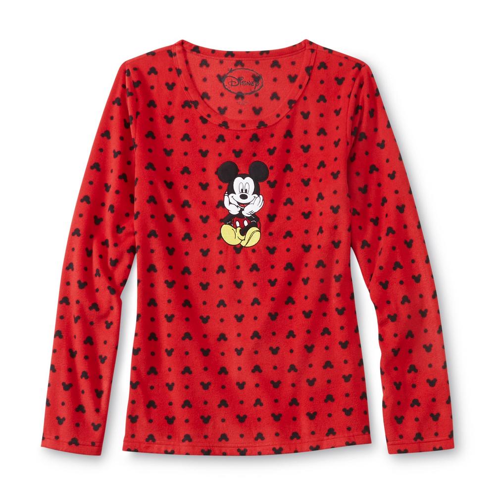 Disney Mickey Mouse Women's Fleece Pajama Top & Pants