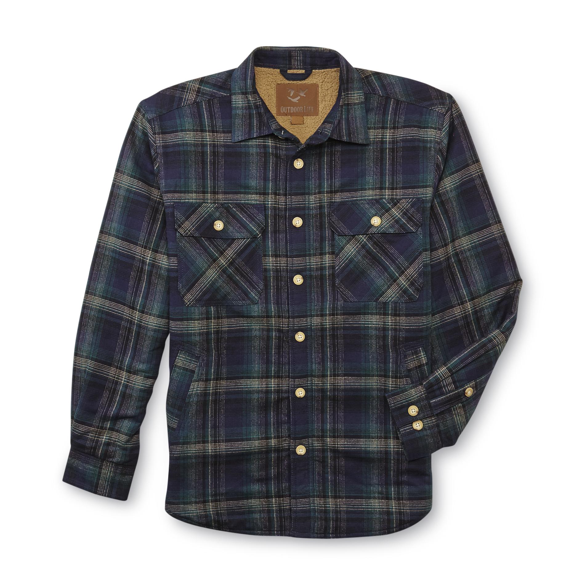 Outdoor Life&reg; Men's Fleece-Lined Flannel Shirt Jacket - Plaid