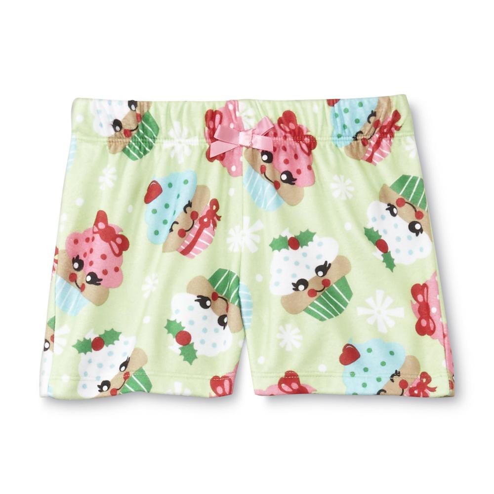 Joe Boxer Toddler Girl's Flannel Pajamas - Holiday Cupcakes