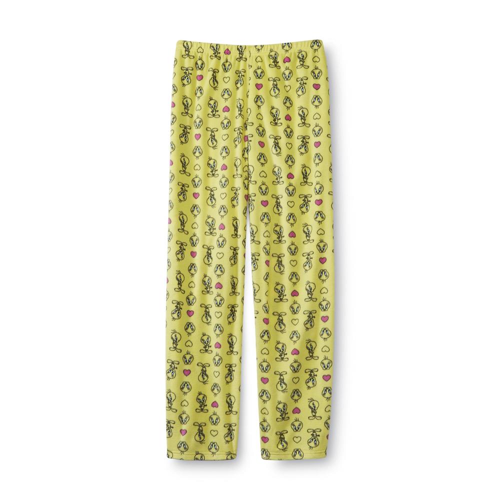 Warner Brothers Tweety Bird Women's Fleece Pajama Top & Pants