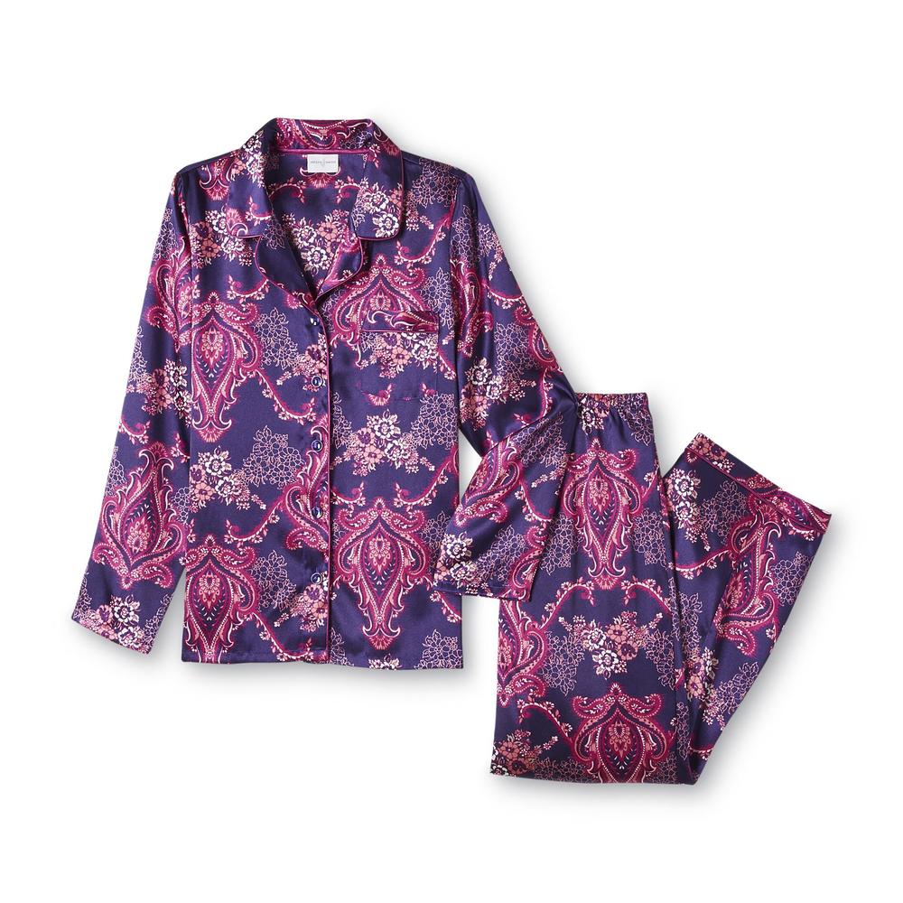 Jaclyn Smith Women's Pajama Shirt & Pants - Paisley Print