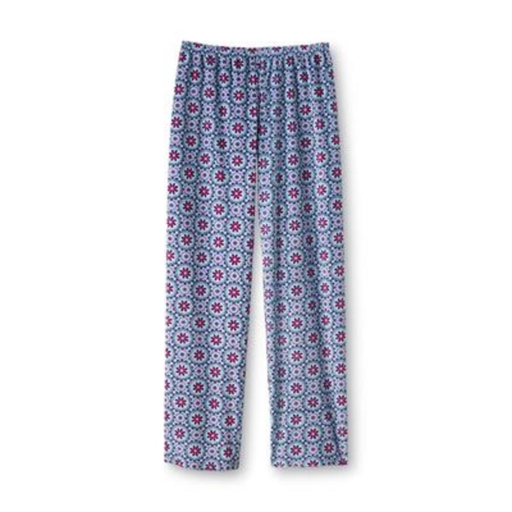 Jaclyn Smith Women's Pajama Shirt & Fleece Pants - Floral