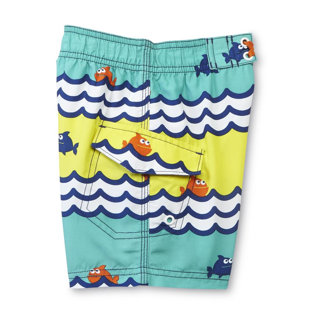 WonderKids Infant & Toddler Boy's Cargo Swim Shorts - Fish
