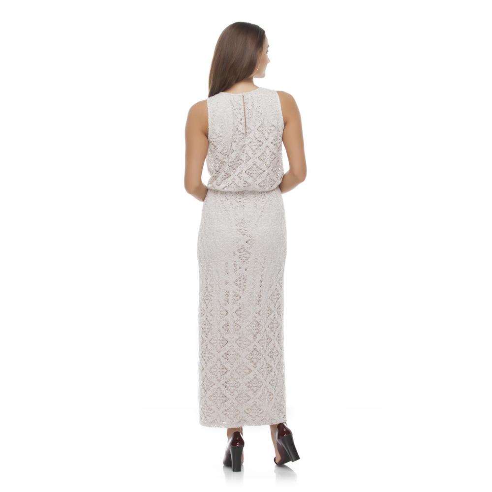 Metaphor Women's Sleeveless Crochet Maxi Dress