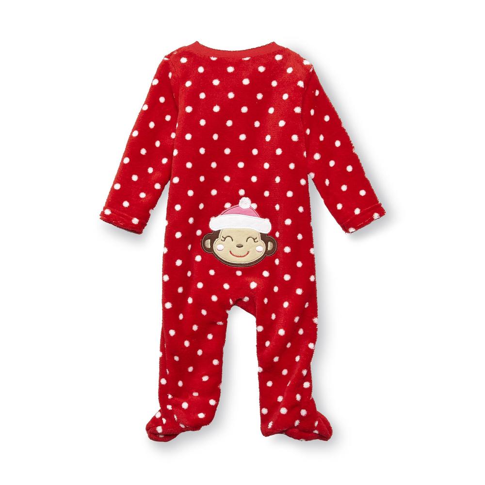 Small Wonders Newborn Girl's Fleece Sleeper Pajamas - Snow Cute
