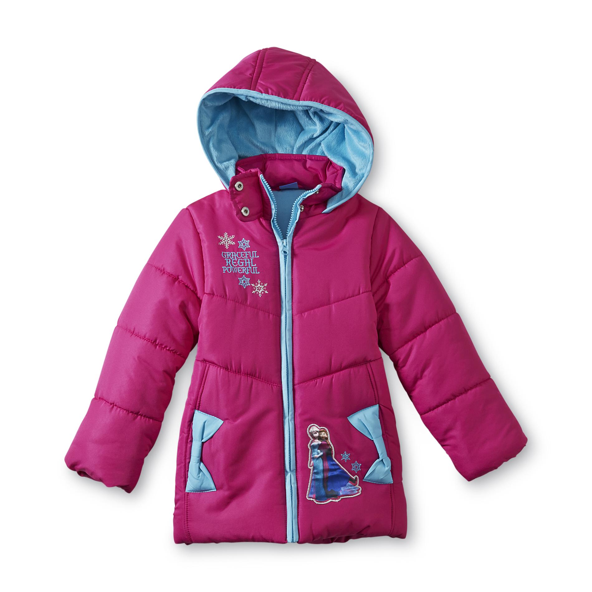 Disney Frozen Toddler Girl's Hooded Winter Puffer Jacket
