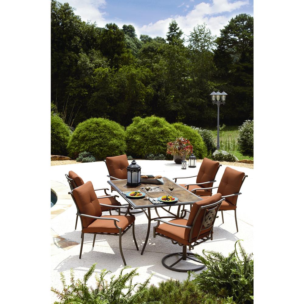 Garden Oasis Emery 7 Piece Cushion Dining Set - Red