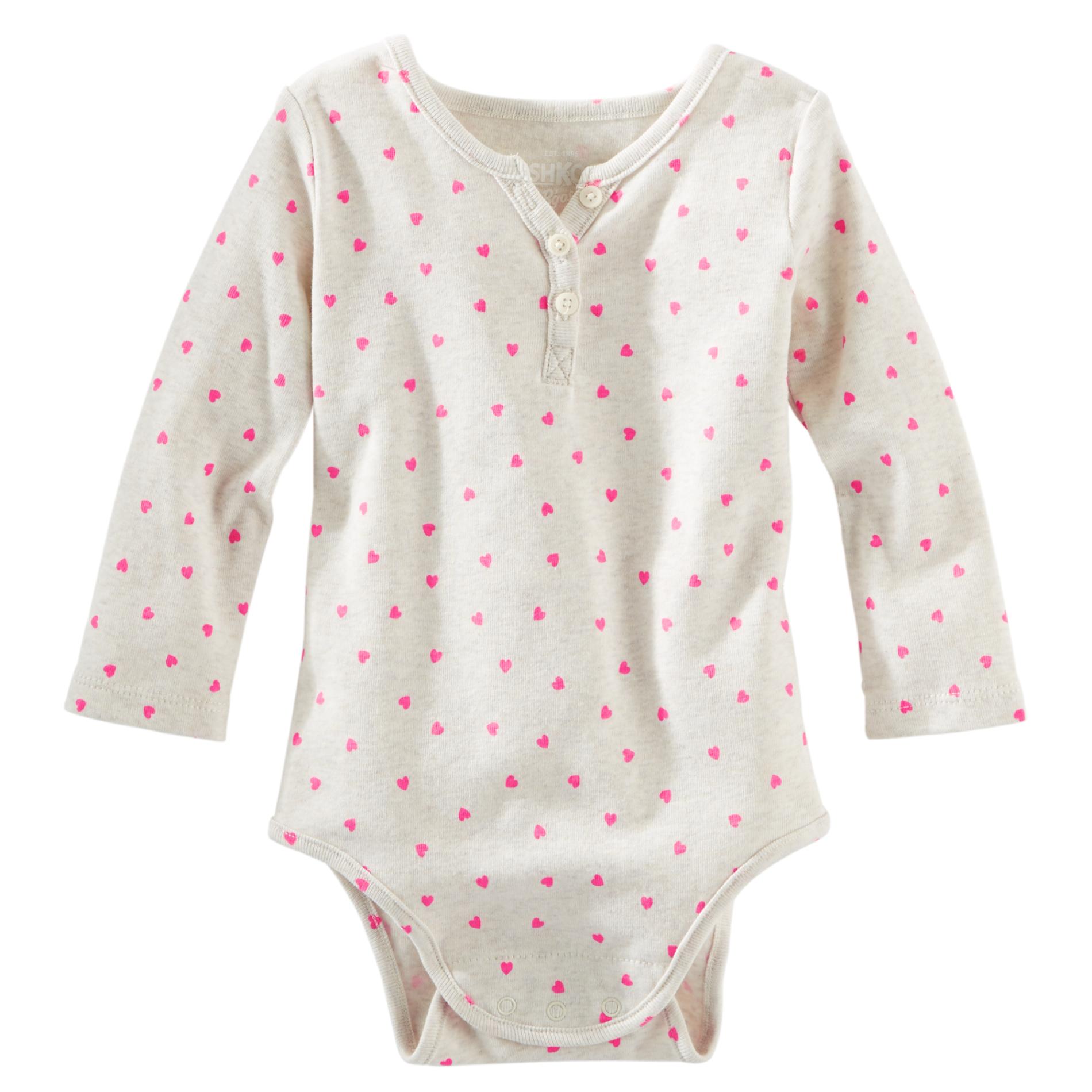 OshKosh Newborn & Infant Girl's Henley Bodysuit - Polka Dot