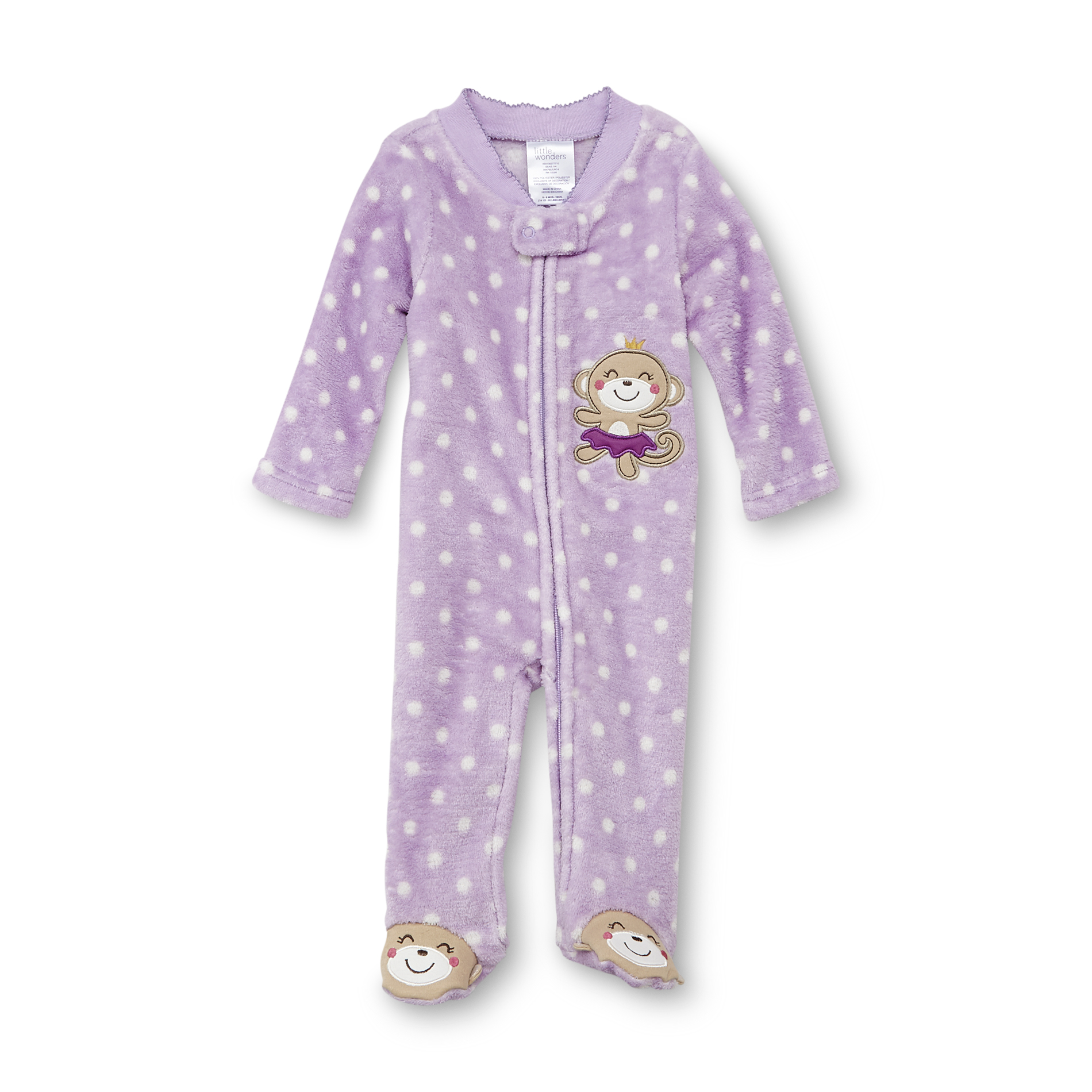 Little Wonders Newborn Girl's Footed Sleeper Pajamas - Polka Dot