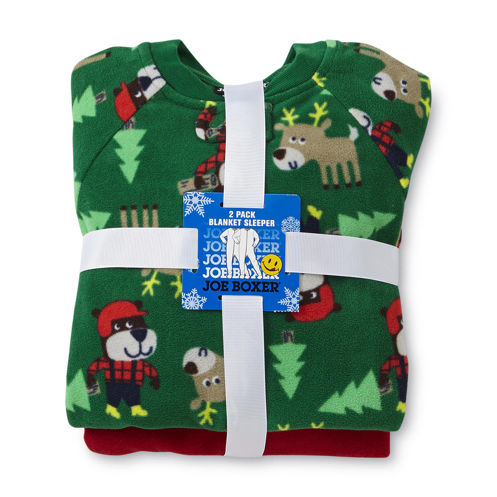 Joe Boxer Newborn & Infant Boy's 2-Pack Christmas Footed Sleeper Pajamas - Striped