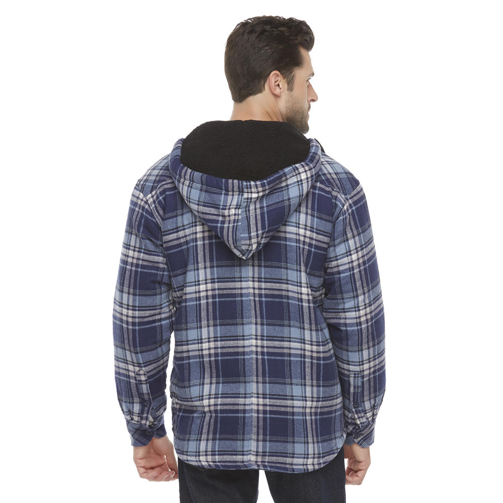 Dickies Young Men's Hooded Flannel Shirt Jacket - Plaid