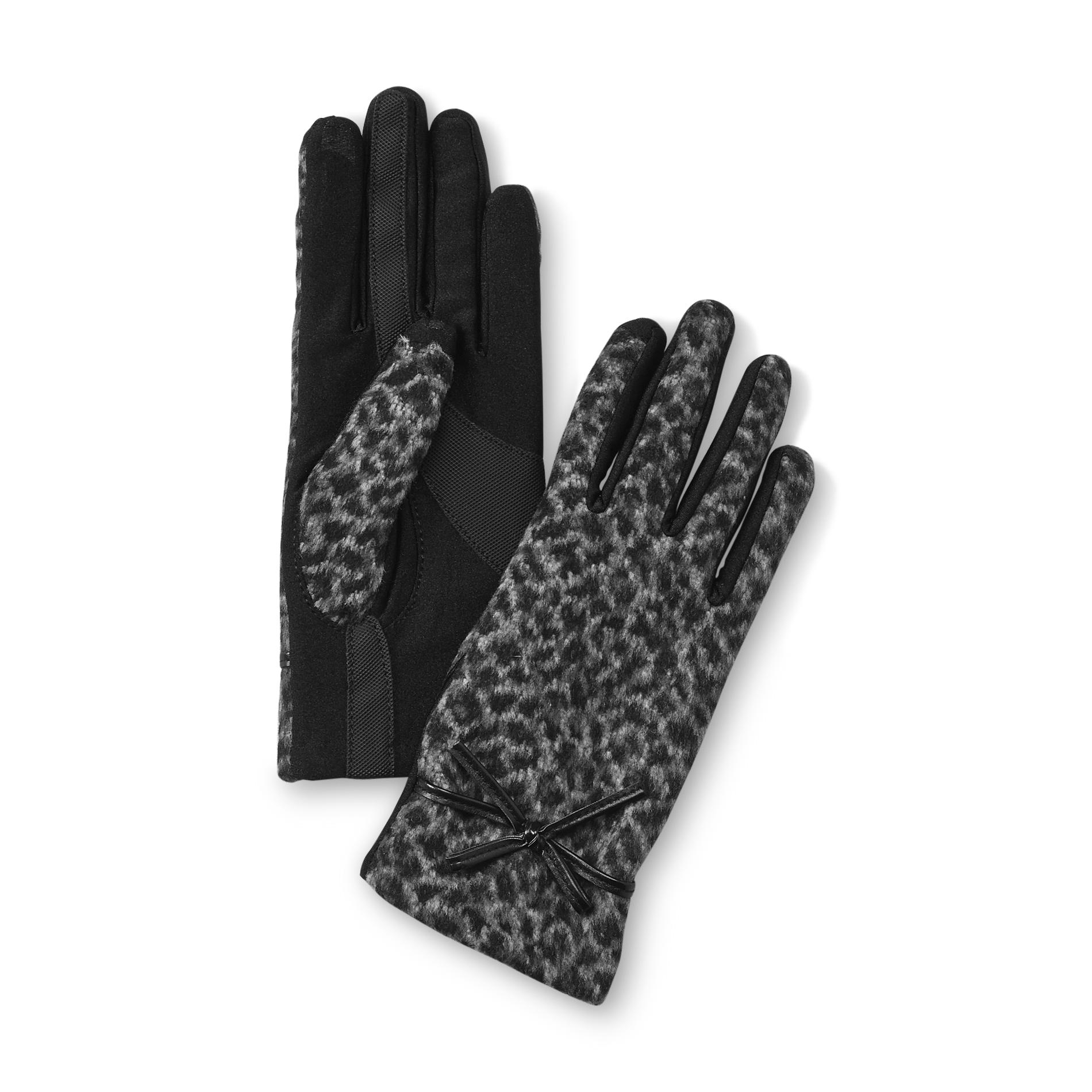 Isotoner Women's SmarTouch Gloves - Leopard Print
