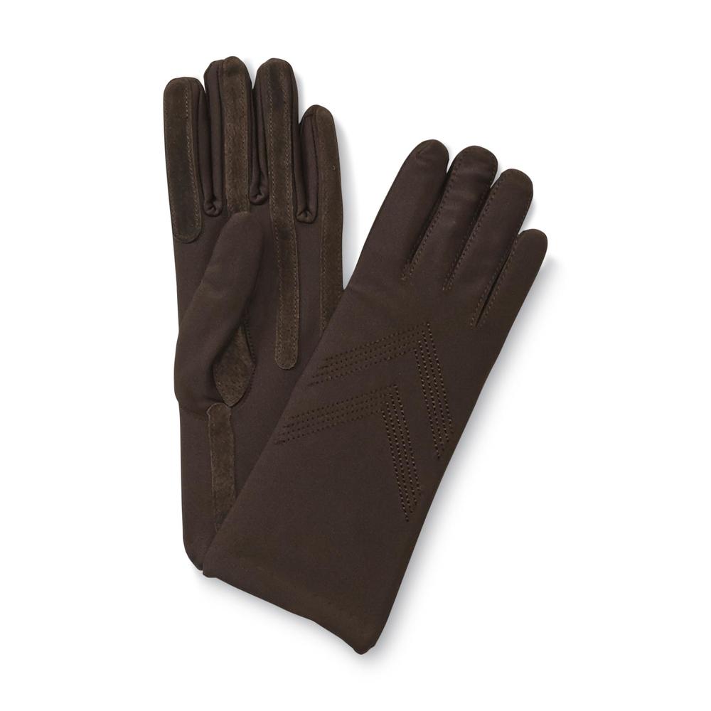 Isotoner Women's Stretch Classic Lined Gloves - Chevron