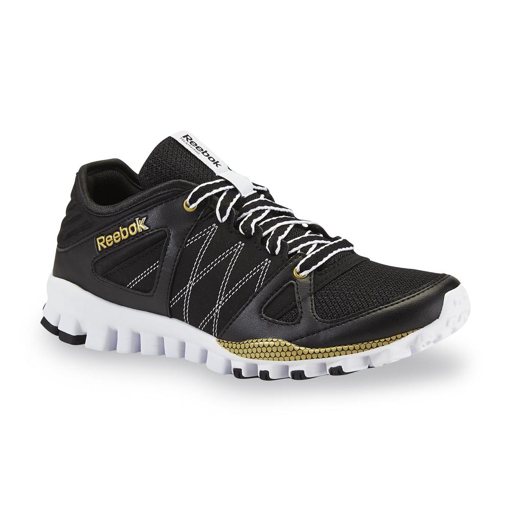 Reebok Women's RealFlex Black/Gold Athletic Shoe