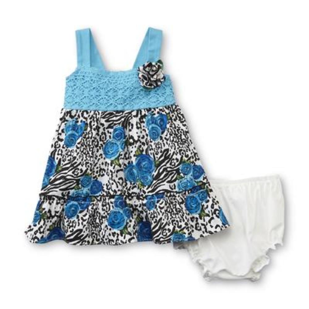 Youngland Infant & Toddler  Girl's Sundress & Diaper Cover- Floral
