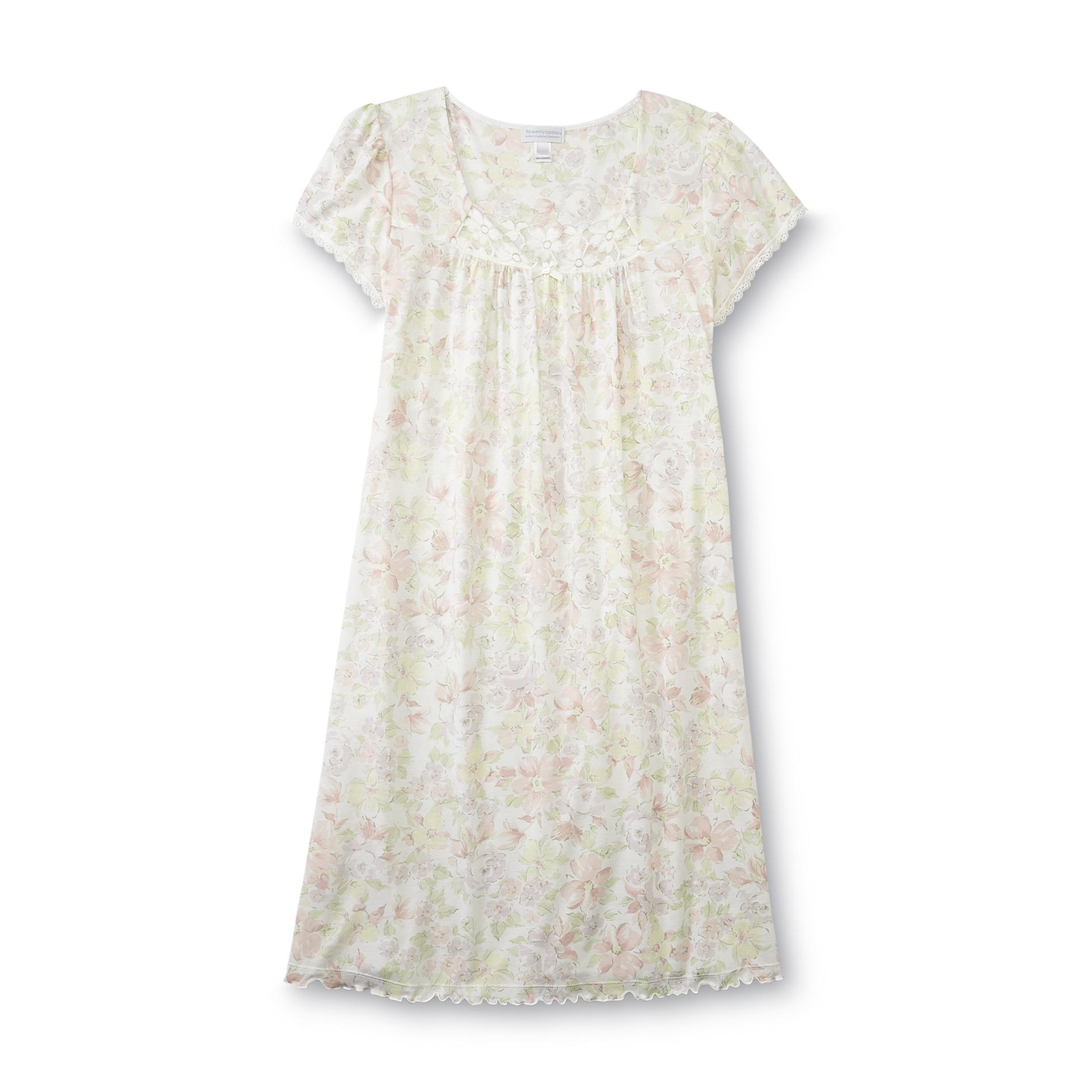 Heavenly Bodies by Miss Elaine Women's Nightgown - Floral