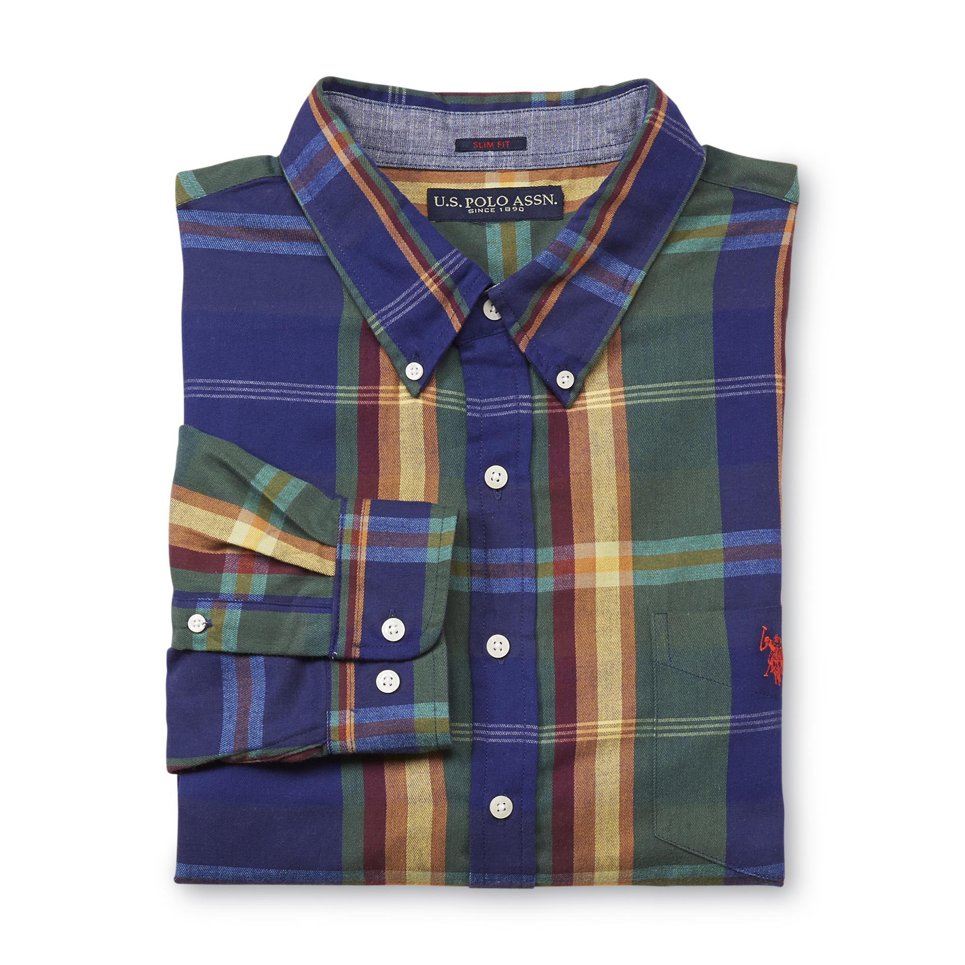 U.S. Polo Assn. Men's Long-Sleeve Flannel Shirt - Plaid