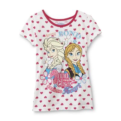 Disney Frozen Girl's Graphic T-Shirt - Hearts