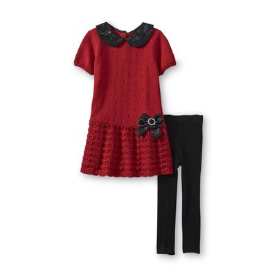 WonderKids Toddler Girl's Pointelle Knit Dress & Leggings
