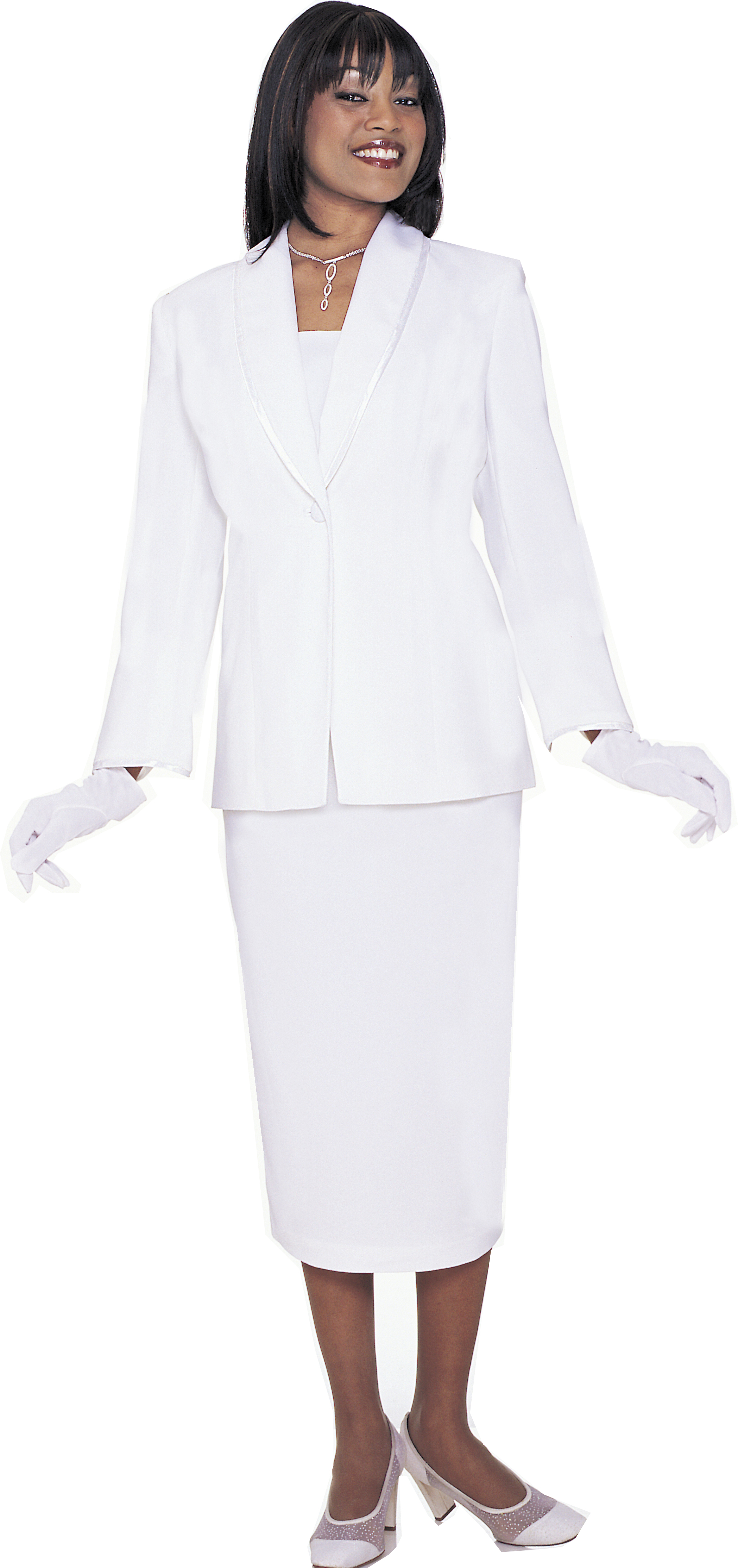 GMI By Divine Apparel Women's Plus Single Breasted Shawl Collared Tuxedo Skirt Suit - Online Exclusive