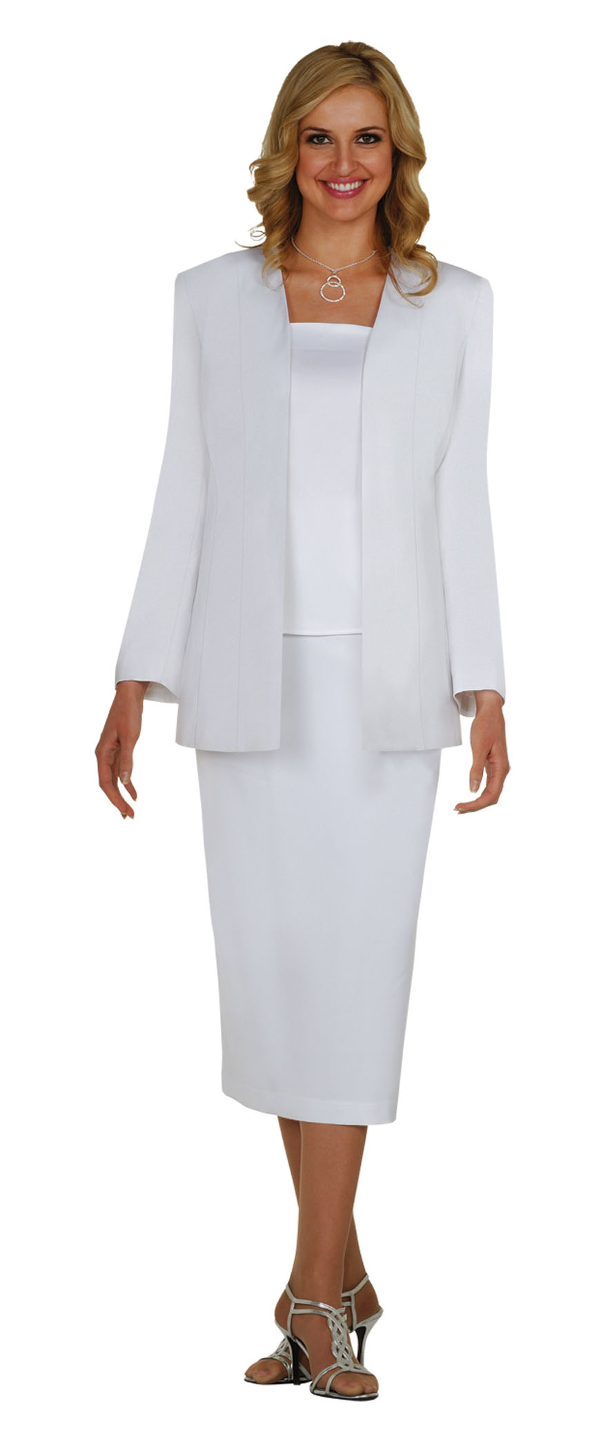 GMI By Divine Apparel Women's Plus Classic Princess Seam Skirt Suit - Online Exclusive