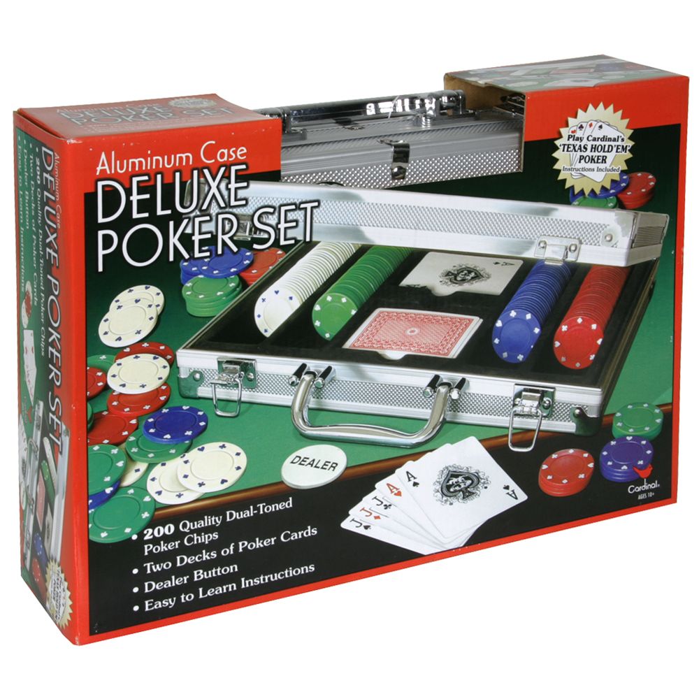Cardinal Games Deluxe Poker Set, Aluminum Case, 1 set