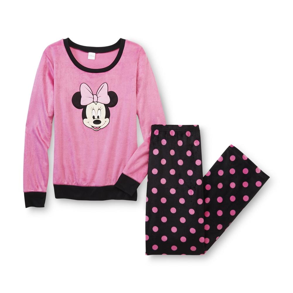 Disney Minnie Mouse Women's Fleece Pajamas - Polka Dot